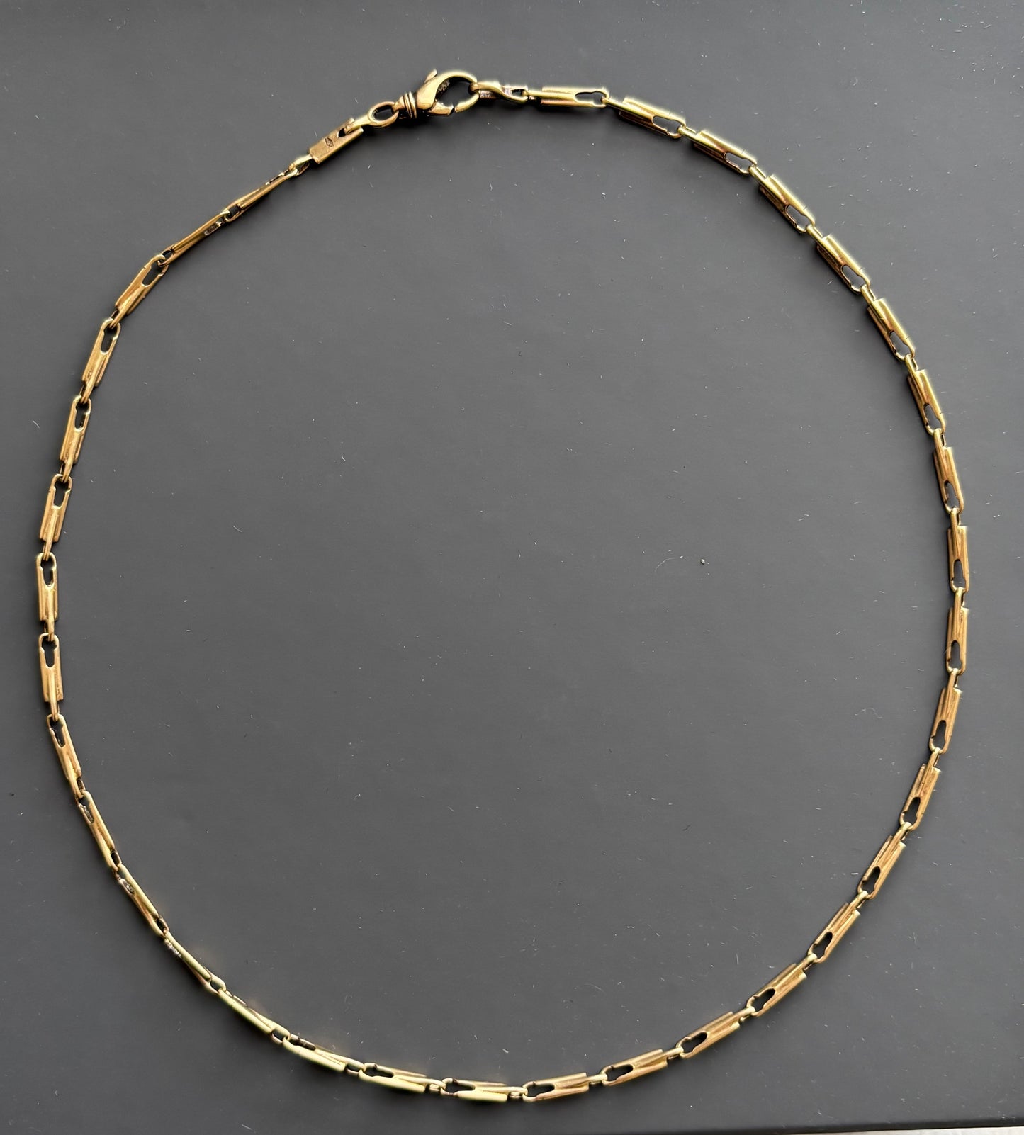 9k Gold Paper Clip Link Vintage Chain