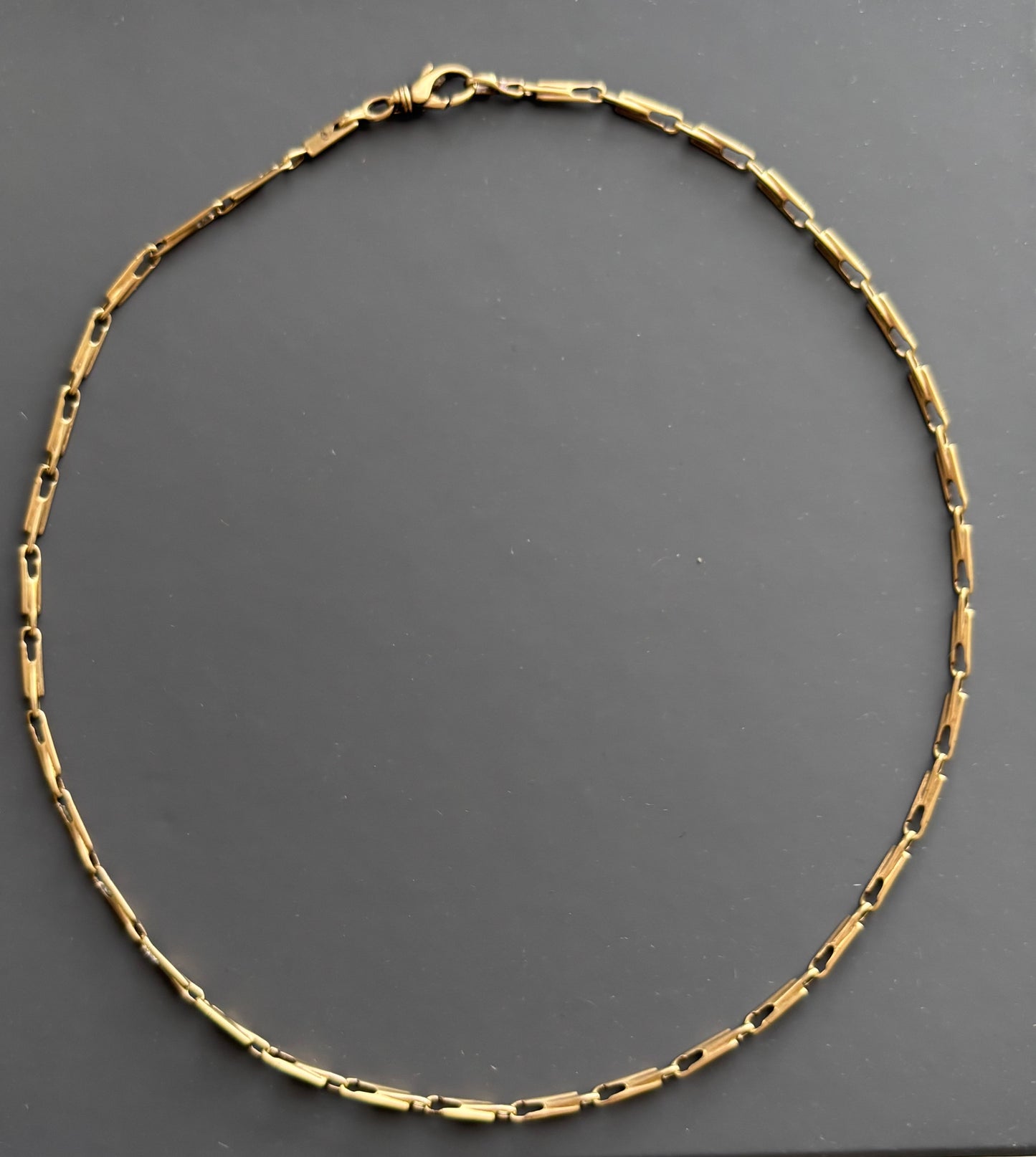 9k Gold Paper Clip Link Vintage Chain