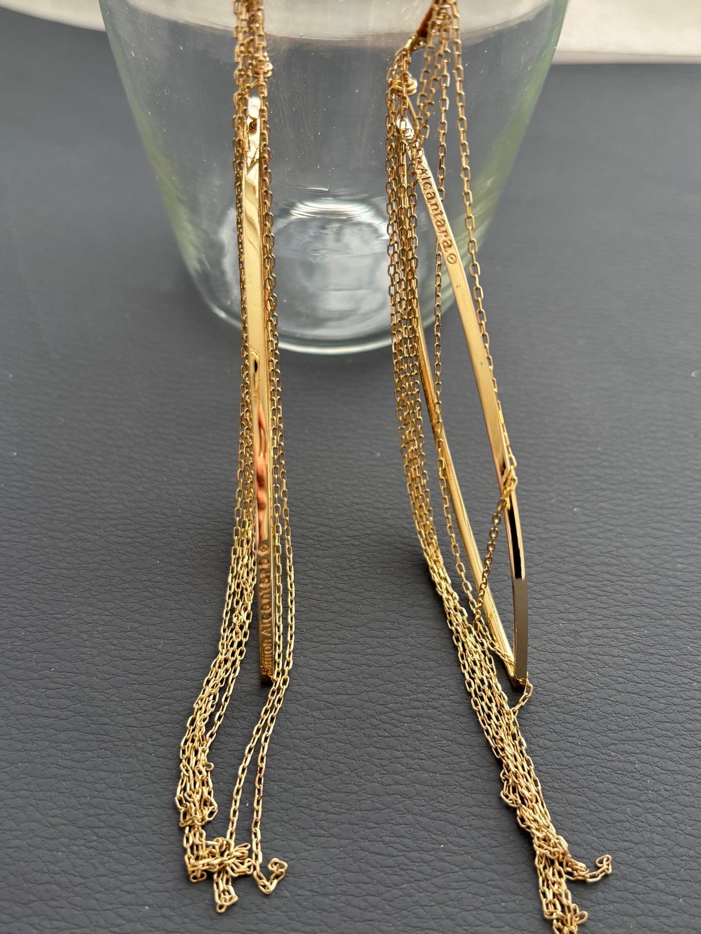Vintage 14k Gold Statement Dangle Earrings w/ Chain