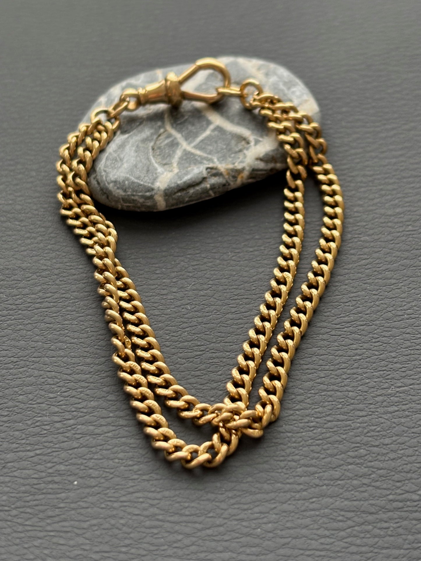 Antique 18k Gold Double Chain Bracelet
