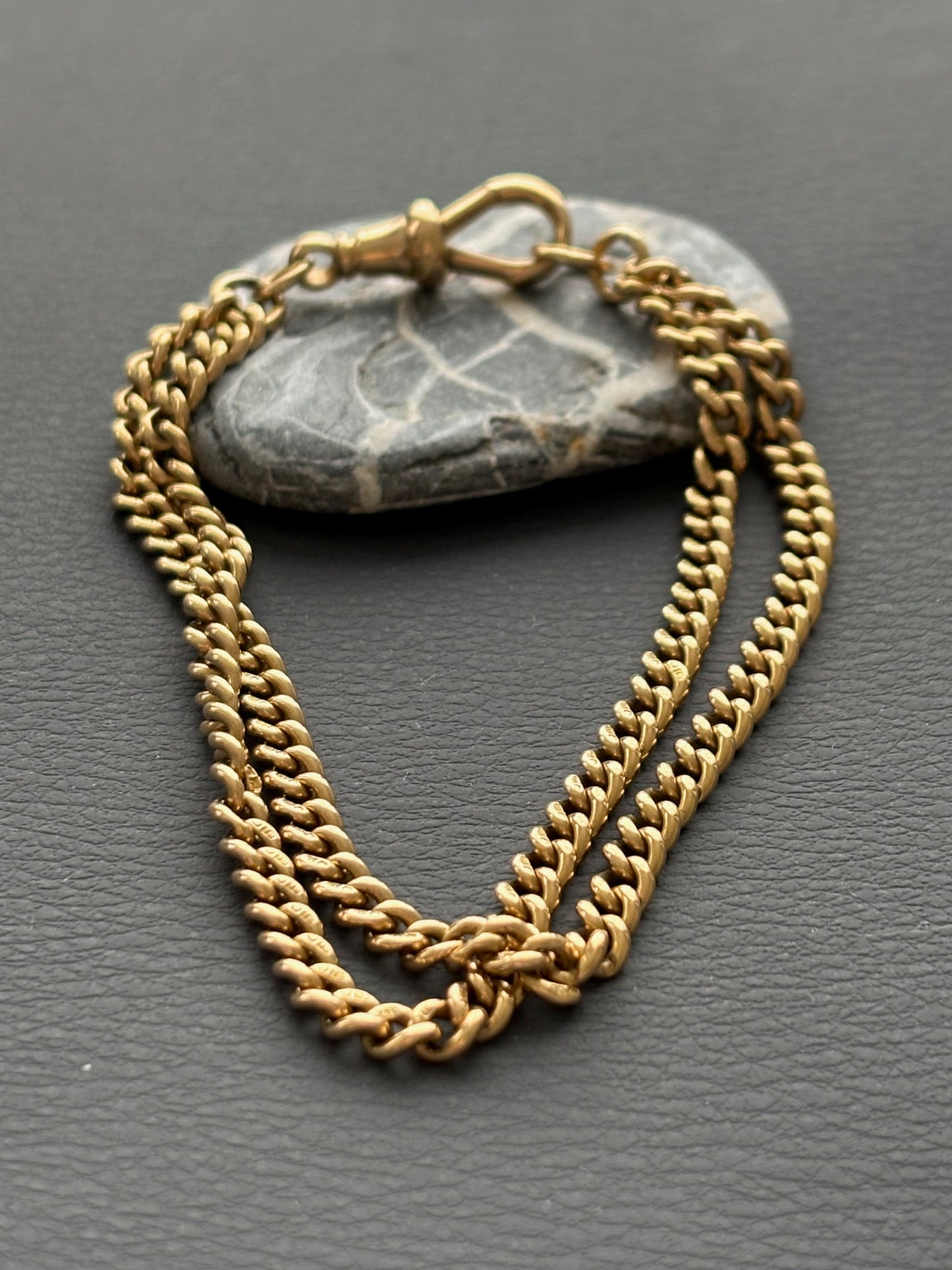Antique 18k Gold Double Chain Bracelet