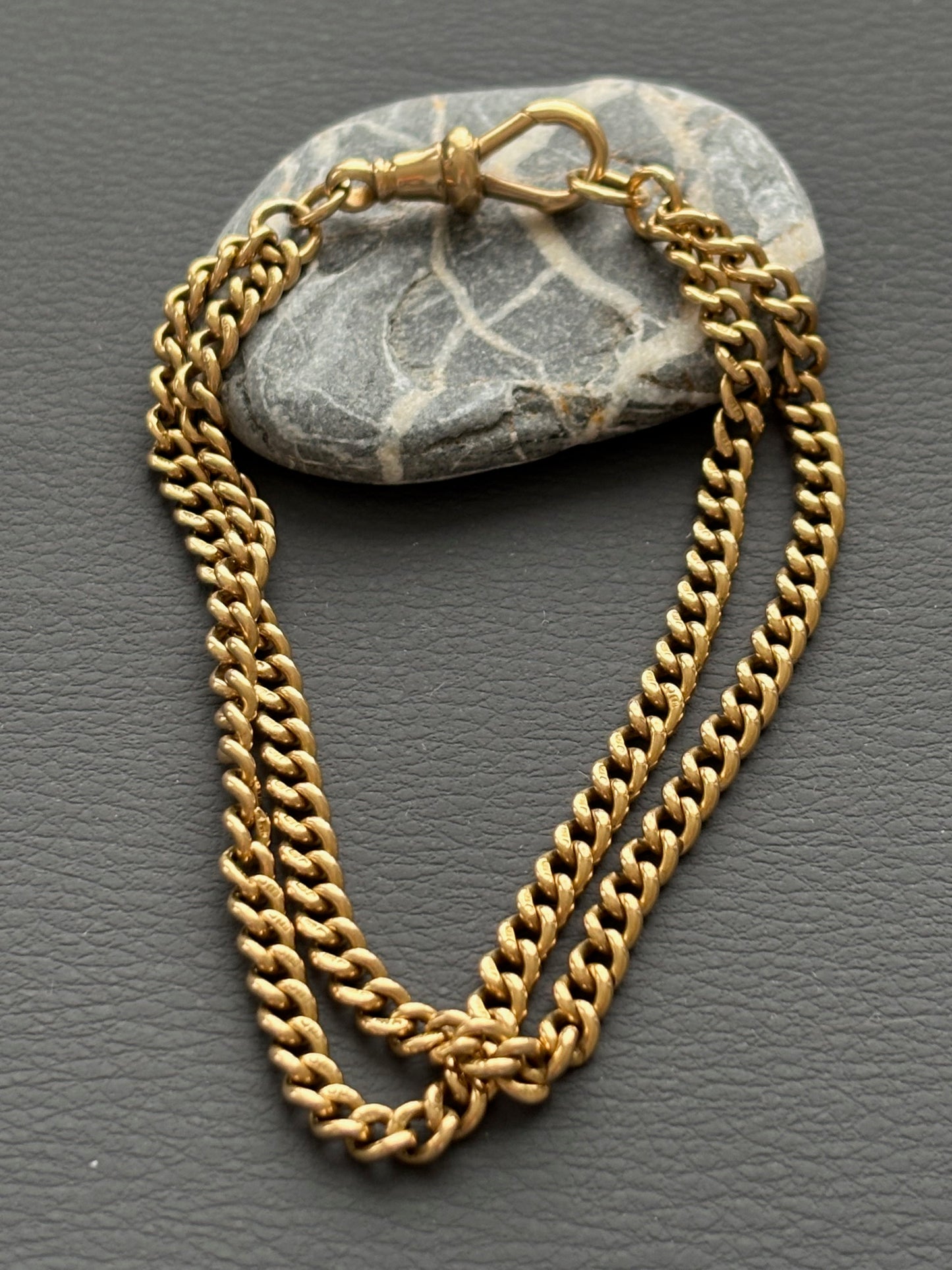 Antique 18k Gold Double Chain Bracelet