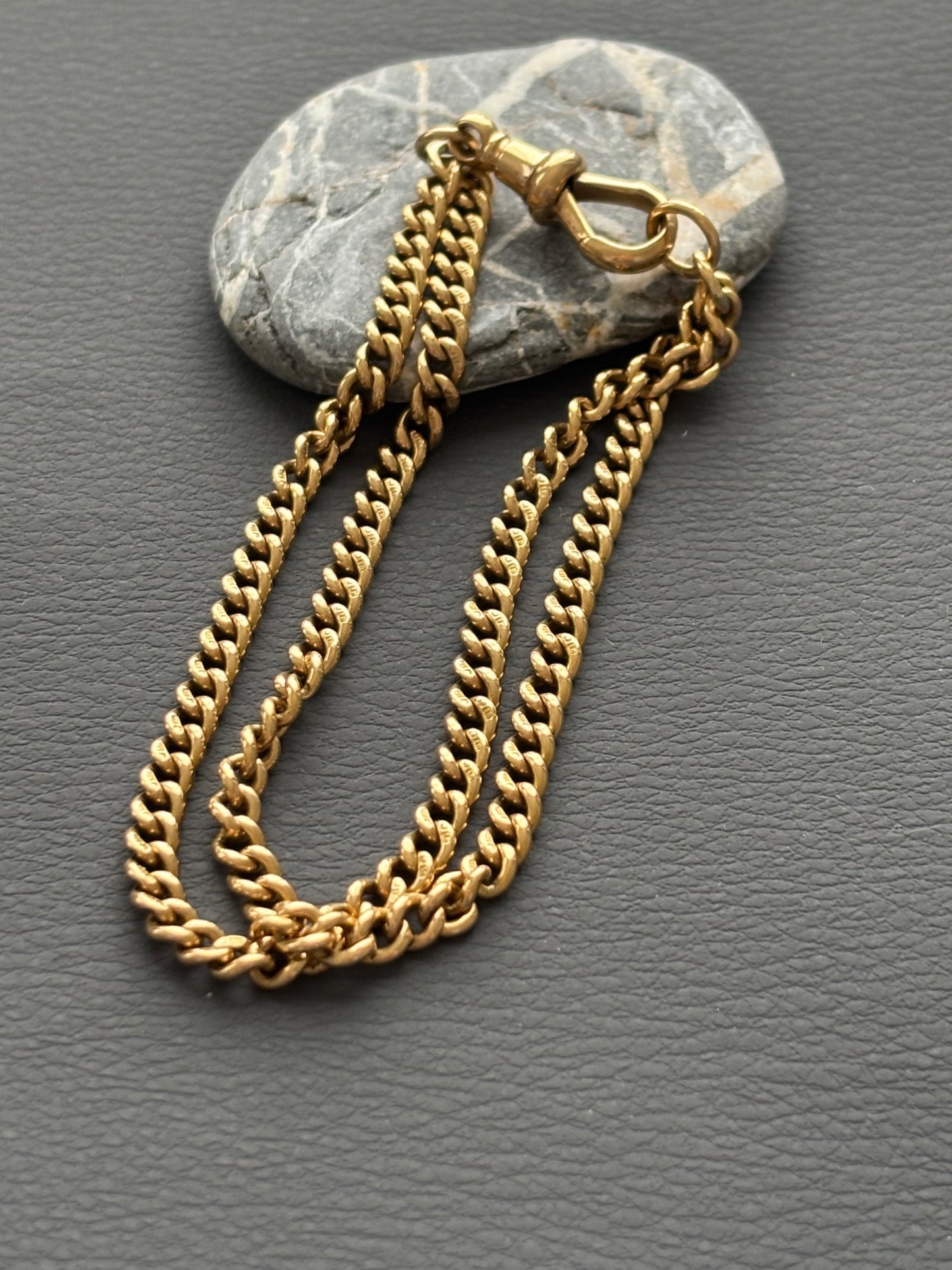 Antique 18k Gold Double Chain Bracelet
