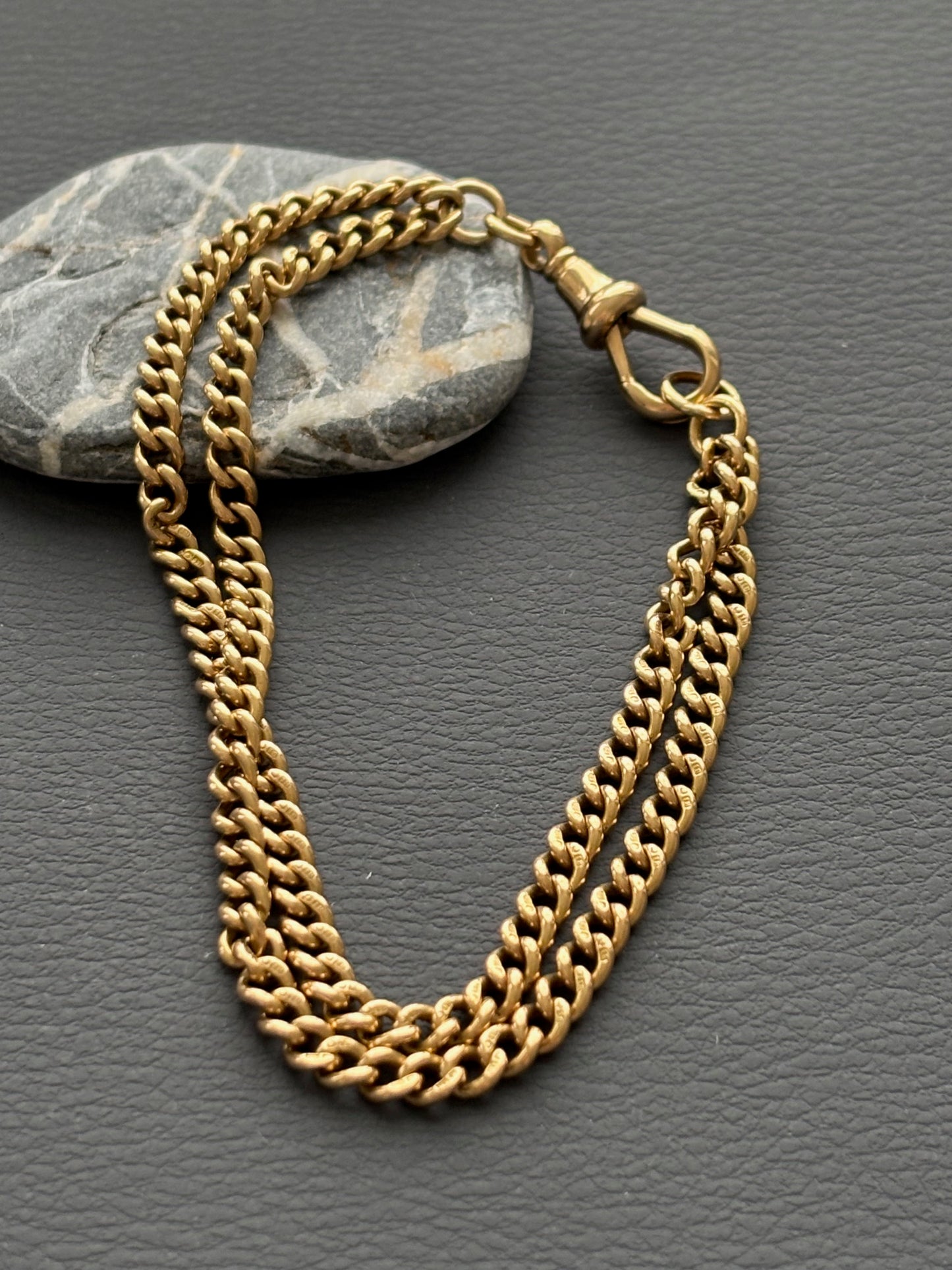 Antique 18k Gold Double Chain Bracelet