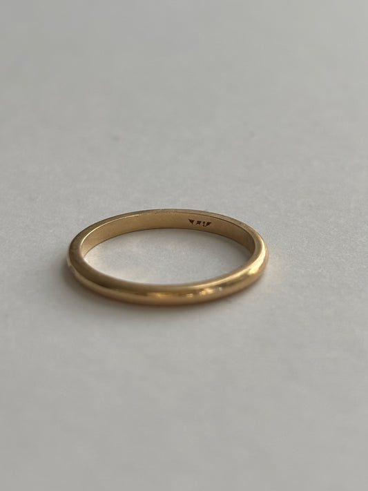 Vintage 14k Gold Band Ring 2.5mm