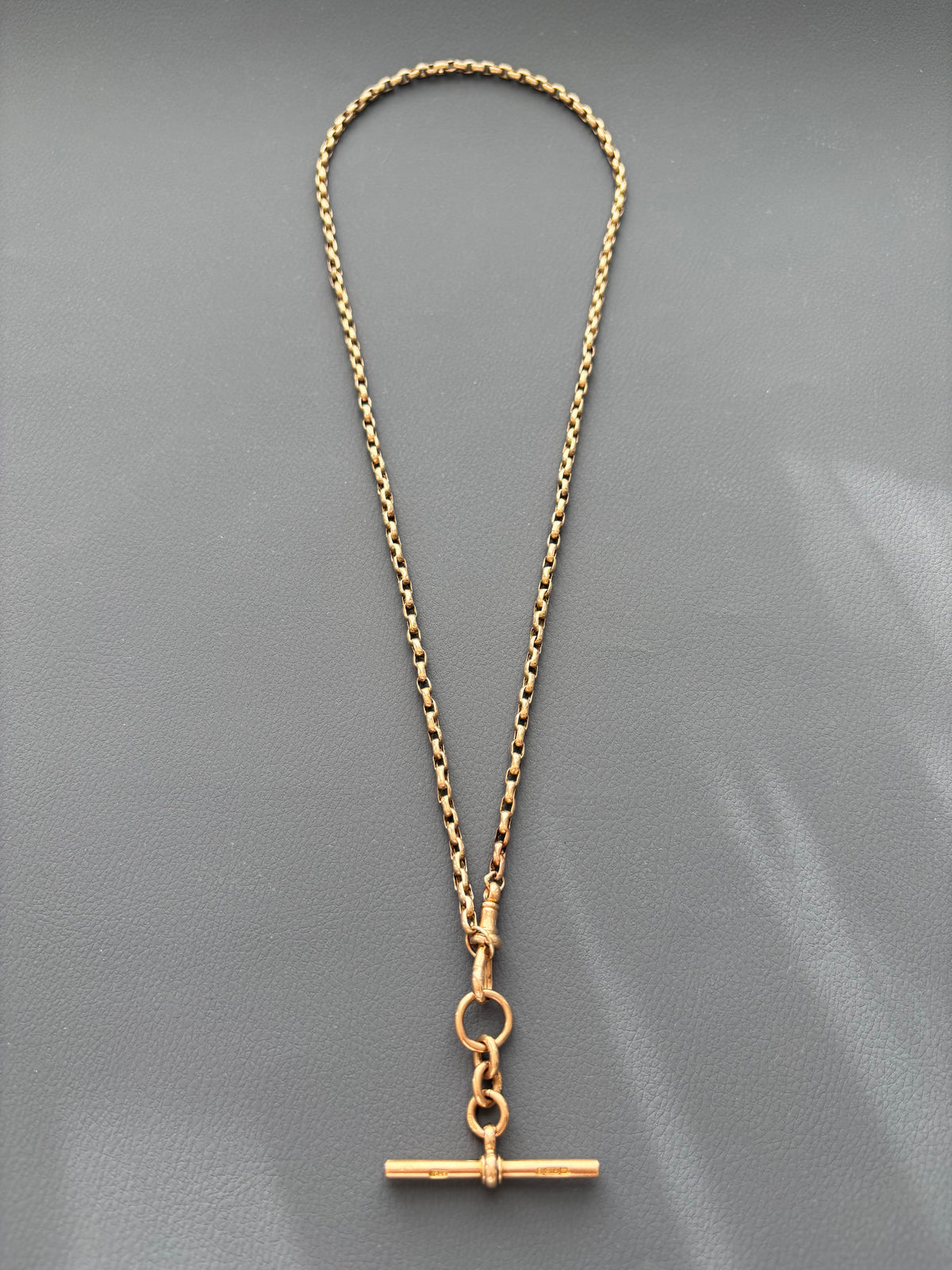 Antique 9k Gold Guard Chain with T-Bar