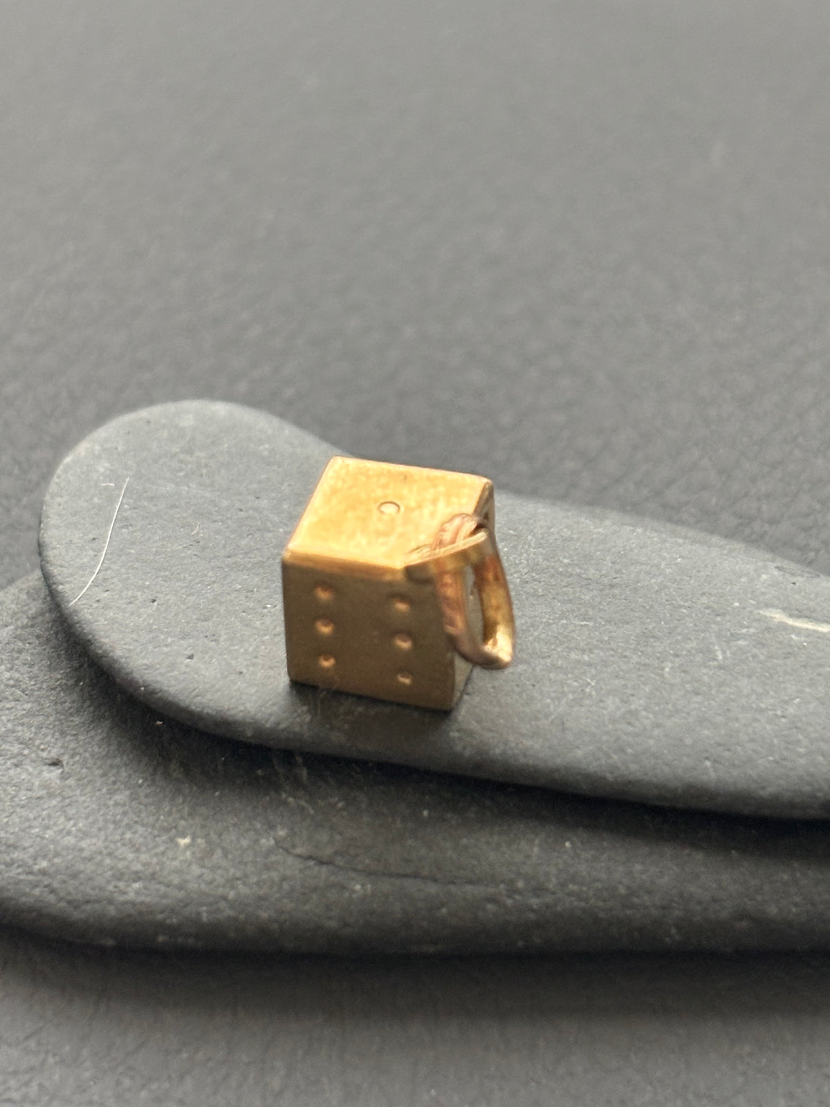Vintage 9k Gold Lucky Dice Charm