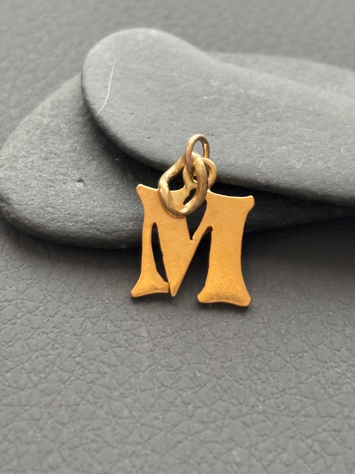 Vintage 9k Gold Letter M Charm