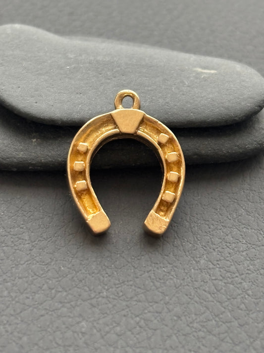 Vintage 1966-67 9k Gold Lucky Horseshoe Charm