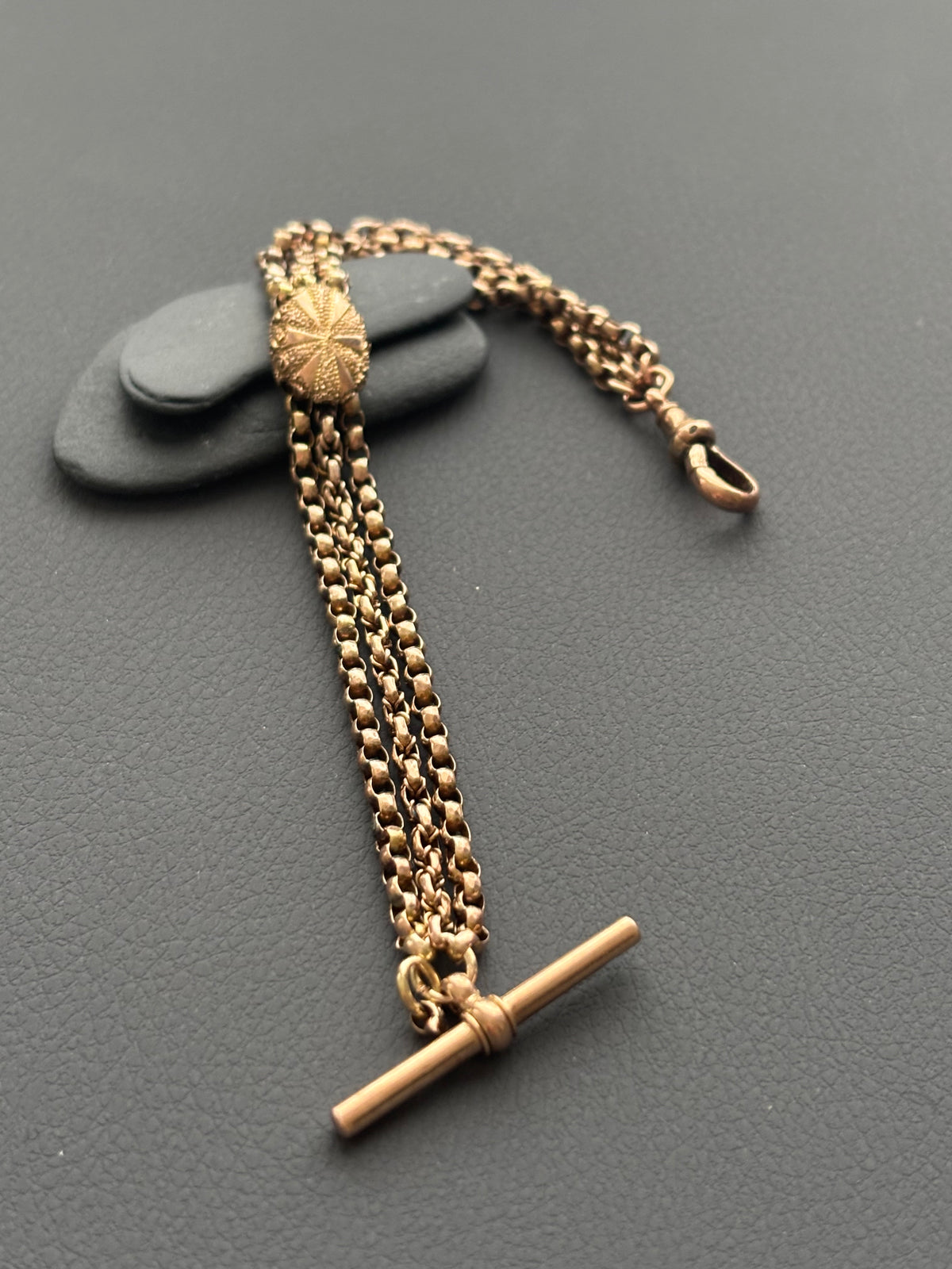Vintage 9k Gold Multi-Chain T-Bar Extender