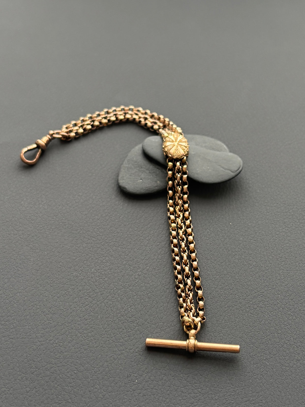 Vintage 9k Gold Multi-Chain T-Bar Extender