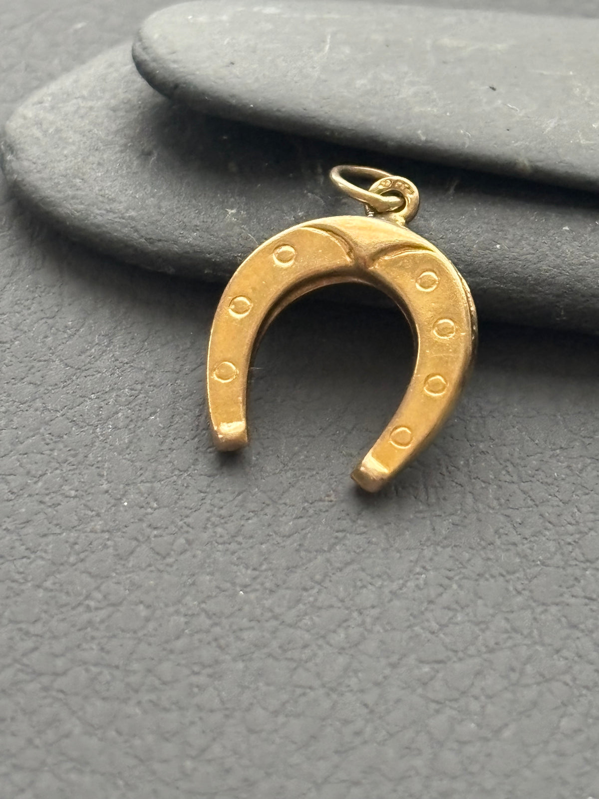 Vintage 9k Gold Lucky Horseshoe Charm