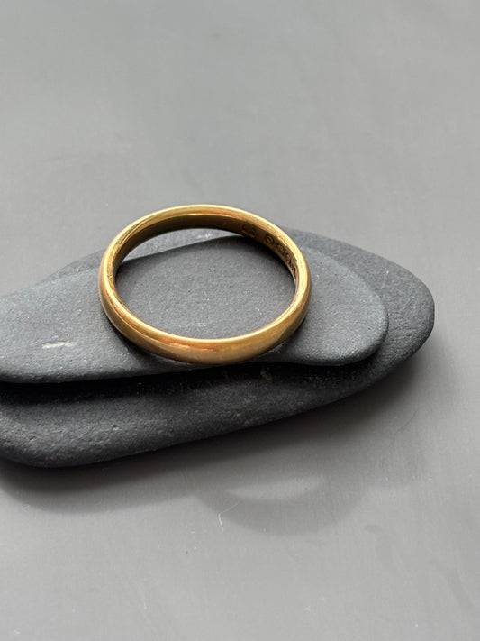 Gorgeous Antique 18k Gold Band Ring 6.25 / L 1/2