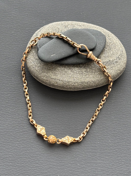 9k Gold Antique Chain Bracelet